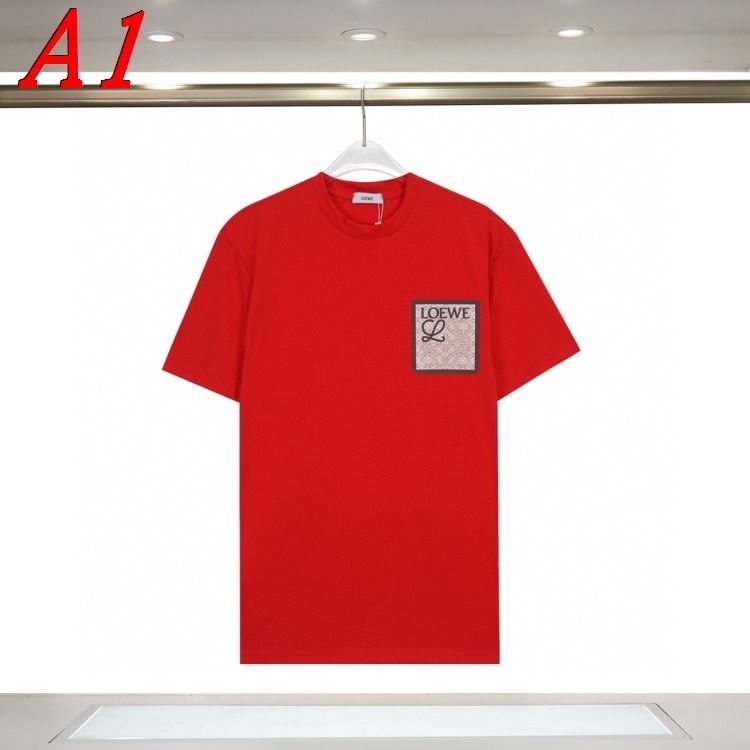 2025新作 LOEWEロエベ ラウンドネック 半袖Tシャツ   ディープ