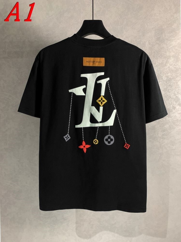 LOUIS VUITTONルイヴィトン 2025新作 ラウンドネック 半袖Tシャツ クール&カジュアル