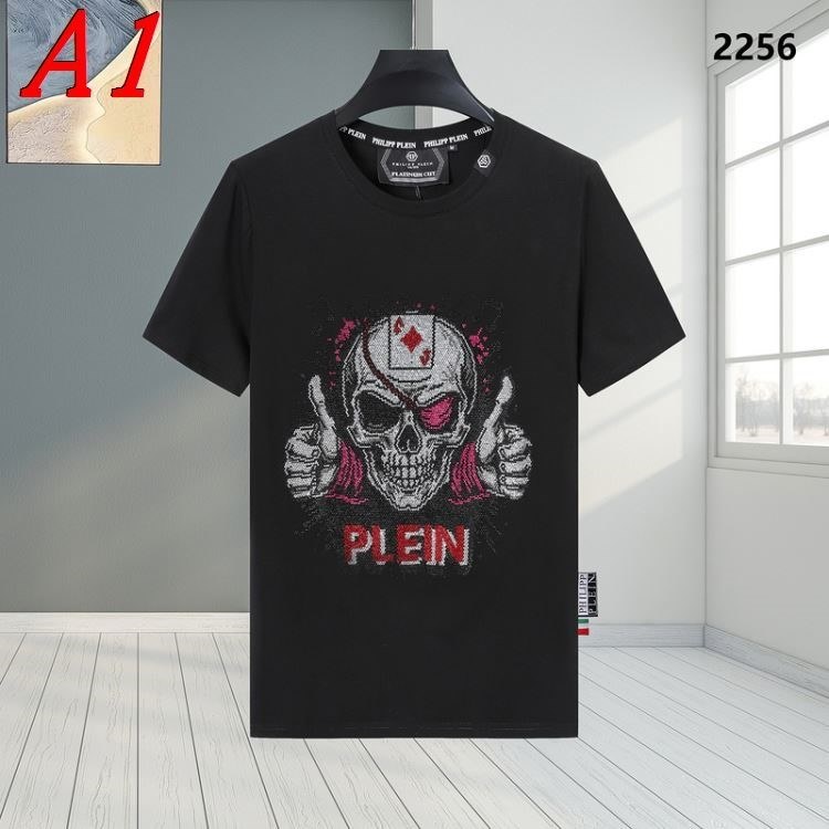 2025新作 PHILIPP PLEINフィリッププレイン ラウンドネック 半袖Tシャツ   マルチシーズン