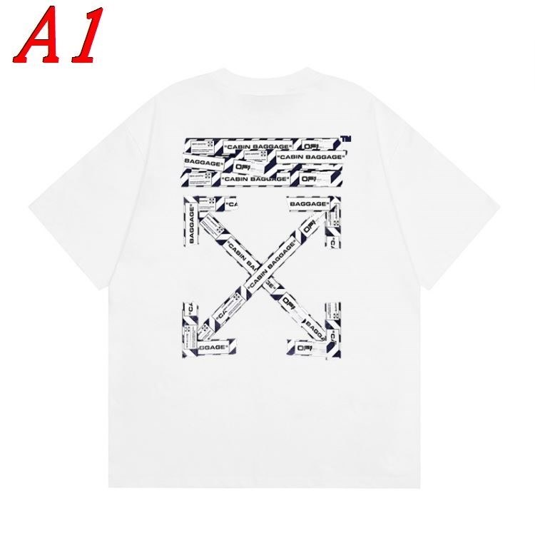 OFF-WHITEオフホワイト 2025新作 ラウンドネック 半袖Tシャツ リラックス
