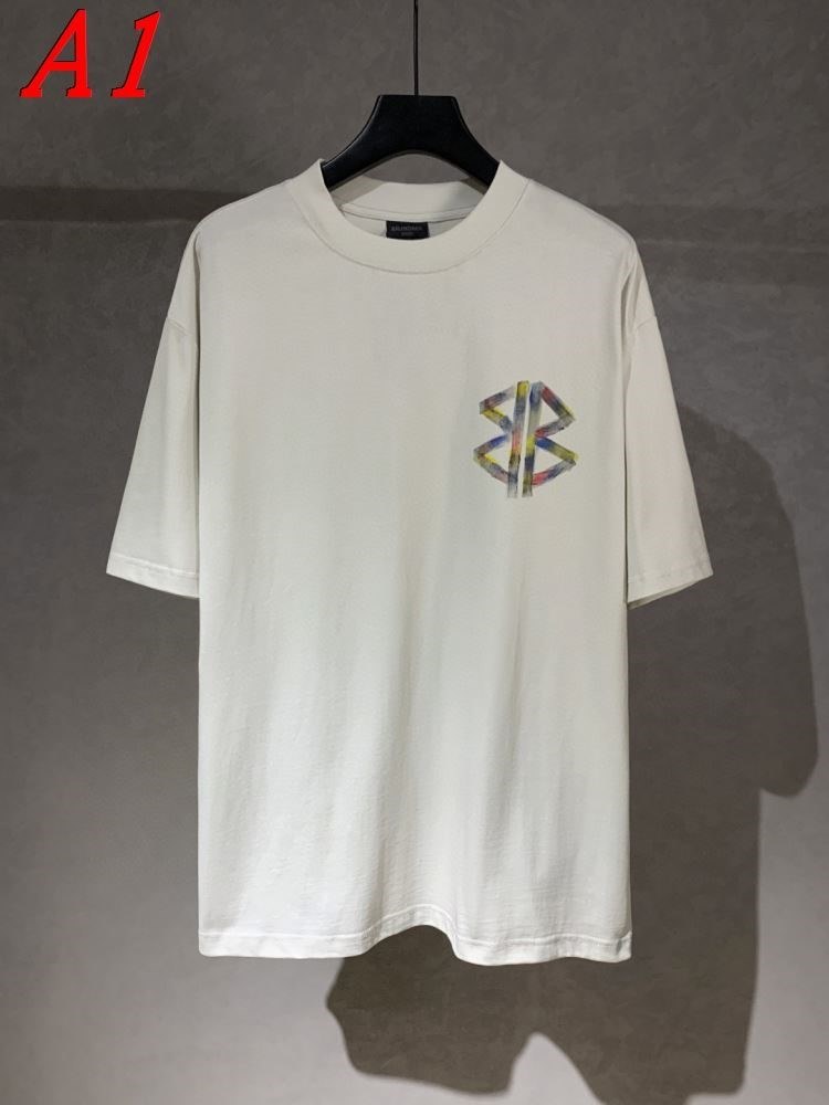 BALENCIAGAバレンシアガ 2025新作 ラウンドネック 半袖Tシャツ ヴィンテージ風