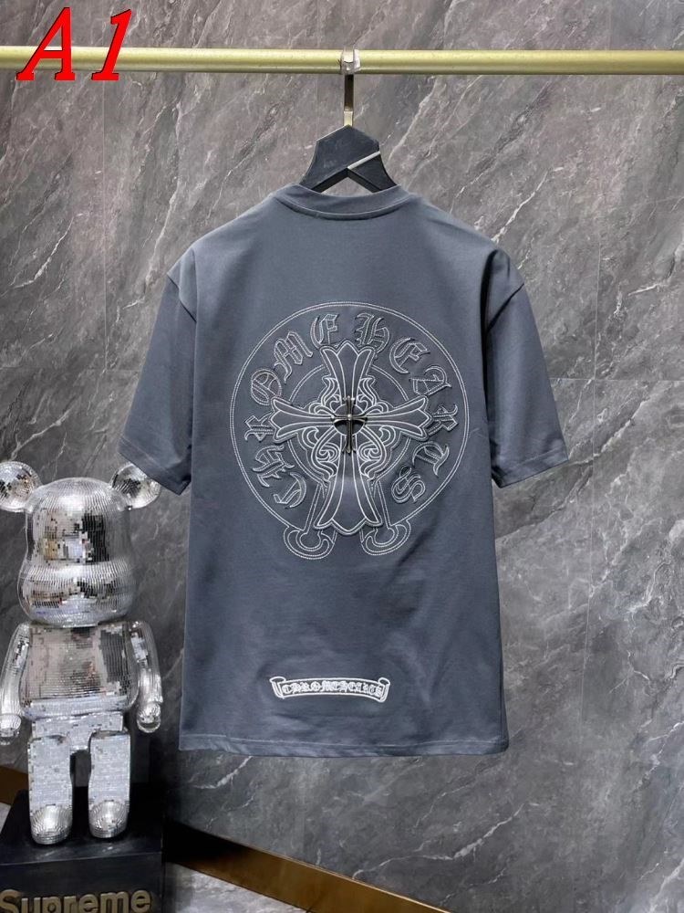 2025新作 CHROME HEARTSクロムハーツ クルーネック 半袖Tシャツ インスタ映え