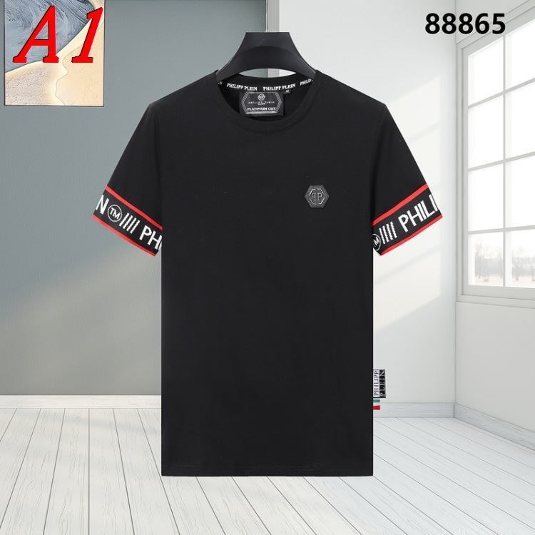 PHILIPP PLEINフィリッププレイン 2025新作 クルーネック 半袖Tシャツ ヴィンテージ風