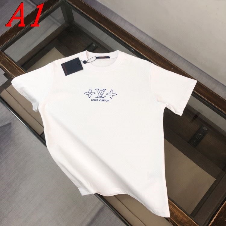 LOUIS VUITTONルイヴィトン 2025新作 ラウンドネック 半袖Tシャツ アーバン