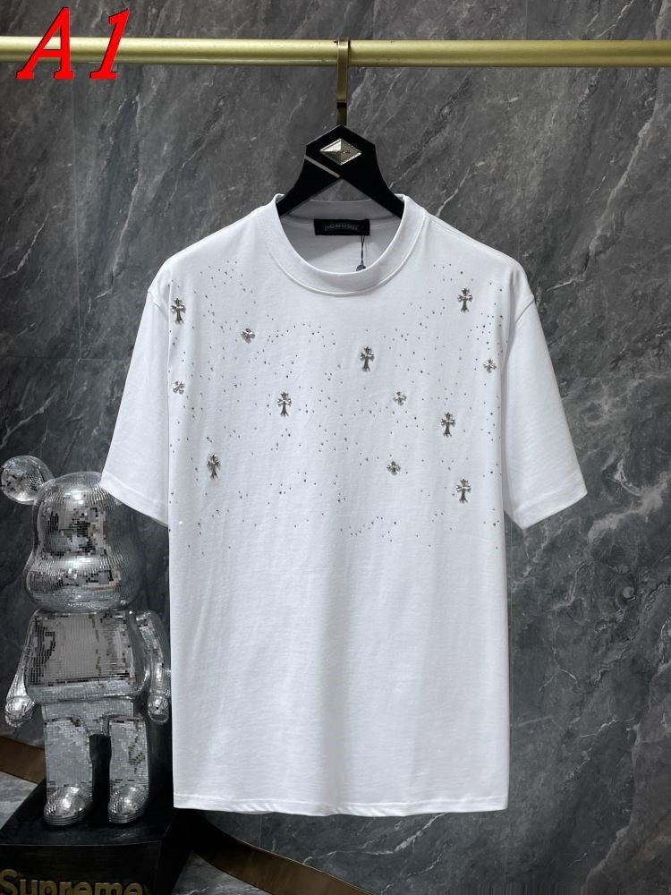2025新作 CHROME HEARTSクロムハーツ クルーネック 半袖Tシャツ コレクション