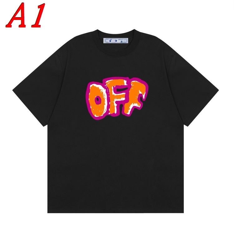 OFF-WHITEオフホワイト 2025新作 ラウンドネック 半袖Tシャツ 着回し可
