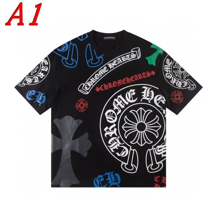 CHROME HEARTSクロムハーツ 2025新作   ラウンドネック 半袖Tシャツ   トレンド感
