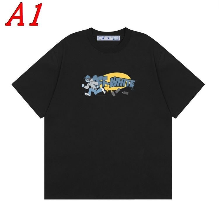 2025新作 OFF-WHITEオフホワイト ラウンドネック 半袖Tシャツ クール