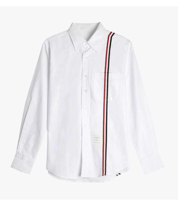 25新作 手作り THOM BROWNE トムブラウン シャツ 0=S 1=M 2=L 3=XL 4=XXL