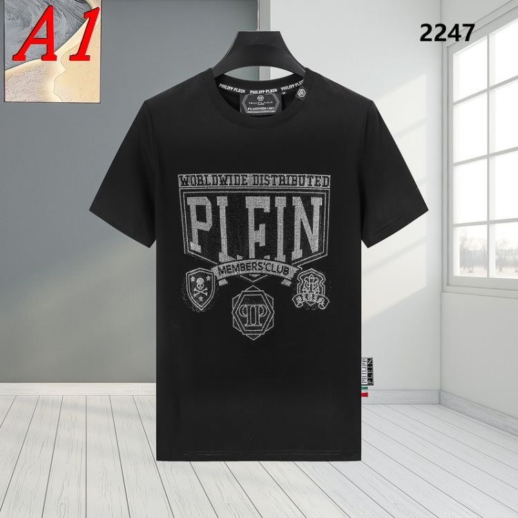 PHILIPP PLEINフィリッププレイン 2025新作 ラウンドネック 半袖Tシャツ インスタ映え