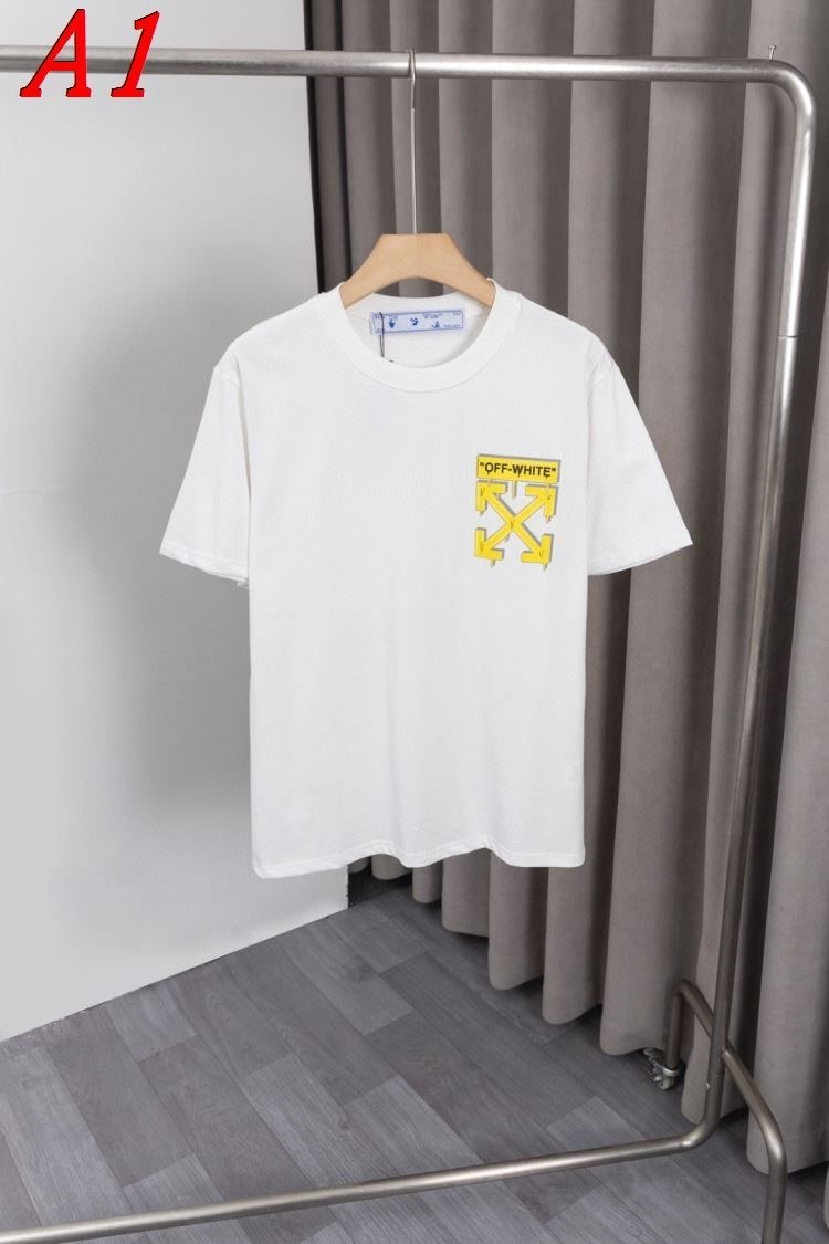 2025新作 OFF-WHITEオフホワイト クルーネック 半袖Tシャツ ストリート系