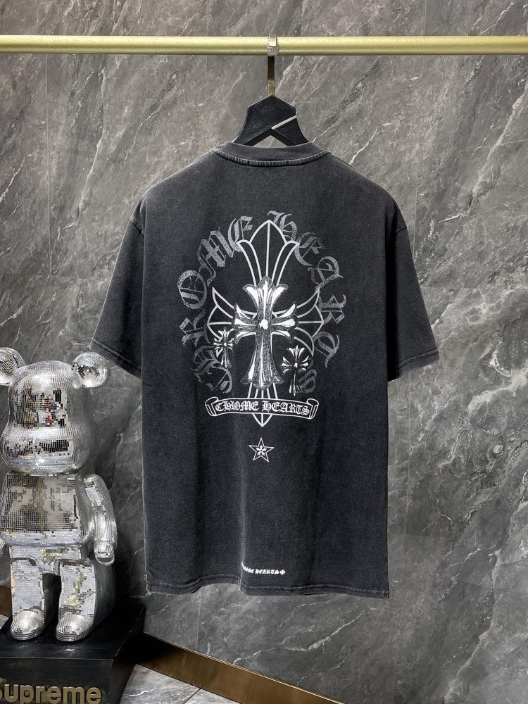 CHROME HEARTSクロムハーツ 2025新作   ラウンドネック 半袖Tシャツ   スポーティ