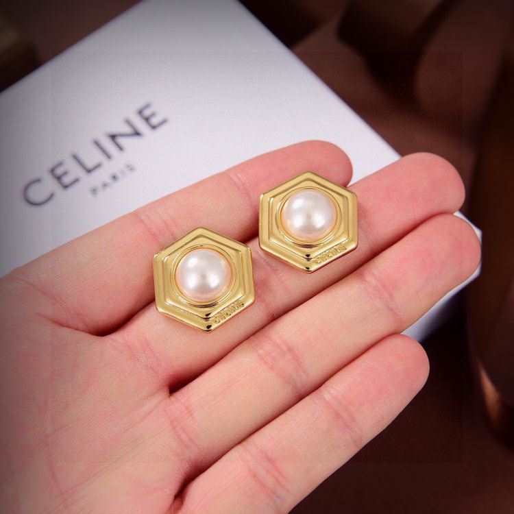 セリーヌ ピアス 2025SS 高級メッキ CELINE