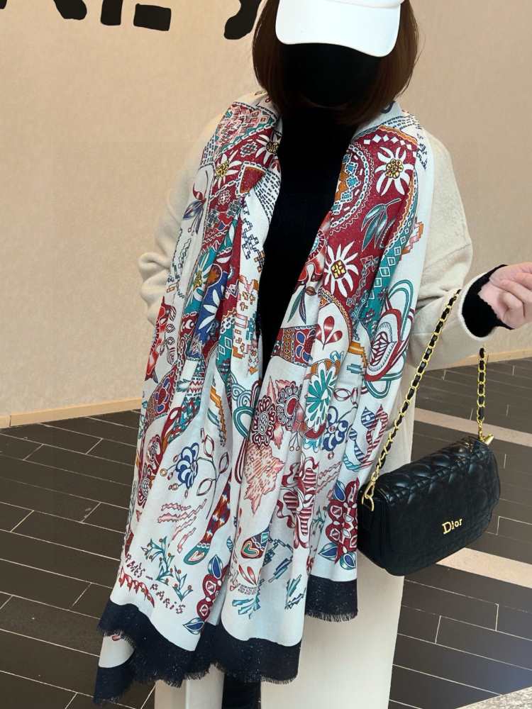 2025FW エルメス ショール リピーター 男女兼用