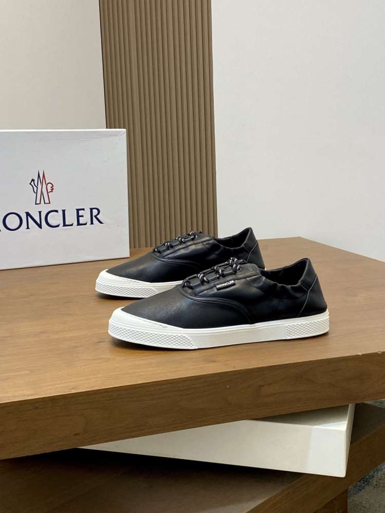 【Moncler】スリッポン レザー 扣环装饰 :black デイリー