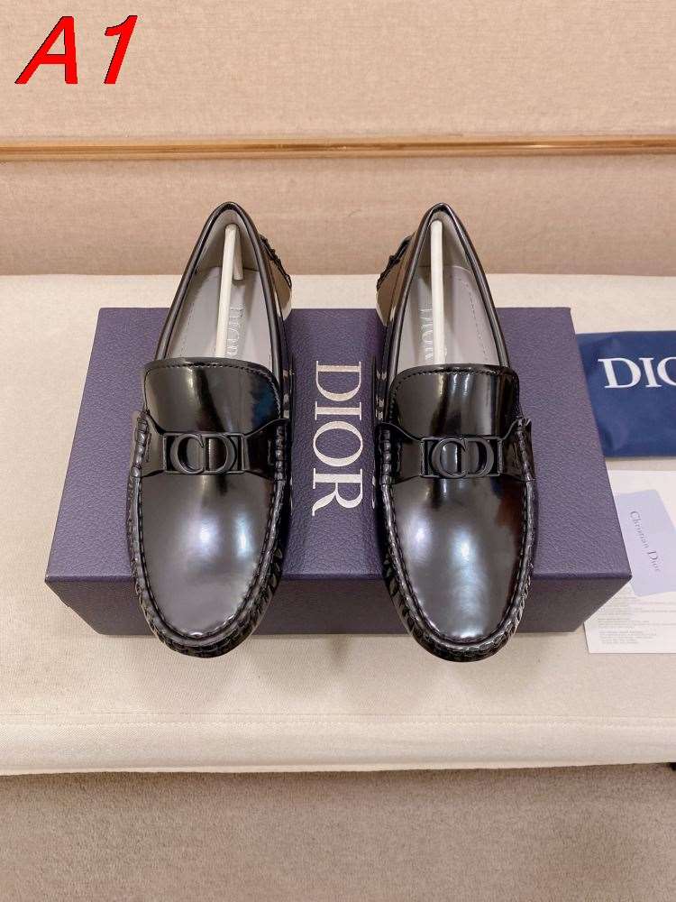 2026入荷しました【Dior】ローファー パテント 双D-logo  블랙 ビジネス