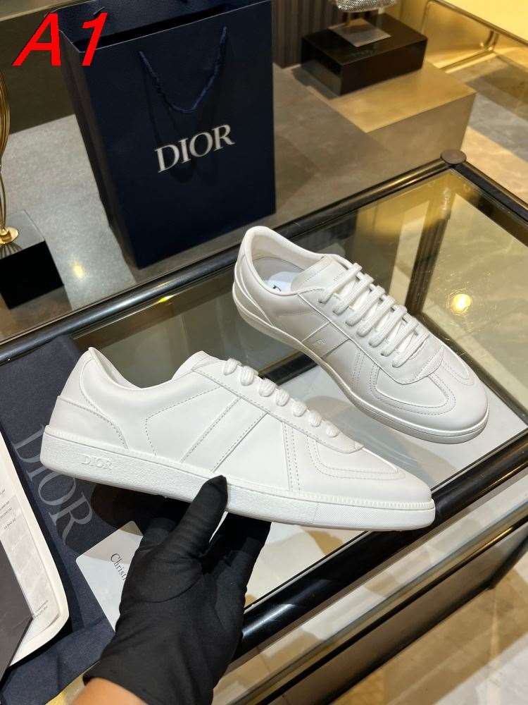 2026入荷しました【Dior】スニーカー レザー 德训鞋型 ホワイト カジュアル