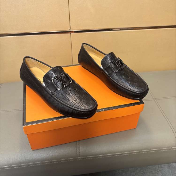 2026入荷しました【Louis Vuitton】ローファー レザー ビット装饰 :black ビジネス