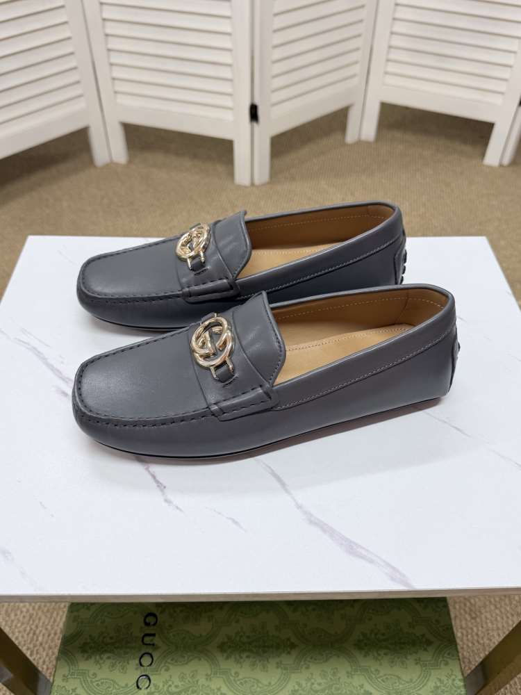 2026新作発表【Hermès】ローファー スエード ×  黑  H-扣 ビジネス HE-
