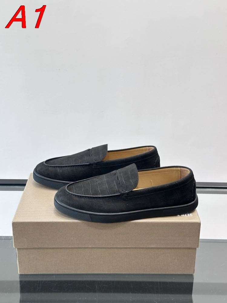 2026入荷【Christian Louboutin】ローファー スエード ウェルト縫製 ブラック×ブラウン ビジネス