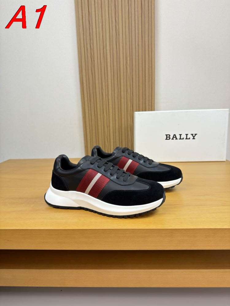 2026新作【Burberry】ローカットスニーカー スエード×レザー ストライプ ブラック×レッド カジュアル