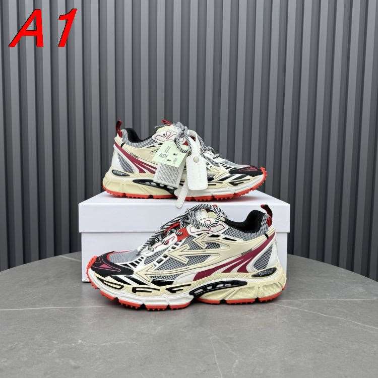 2026新作発表【Off-White】ダッドスニーカー メッシュ オレンジソール Black×オレンジ ストリート