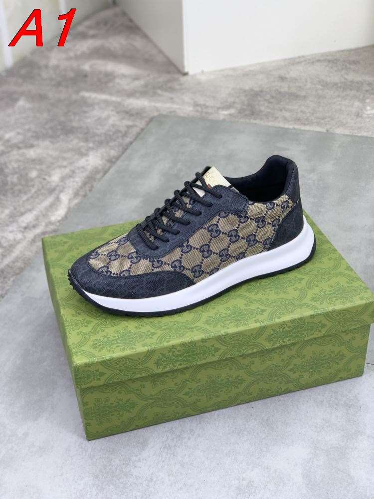 2026入荷しました【Gucci】ローファー GGキャンバス×レザー ビット ホースビット ネイビー×ベージュ ストリート