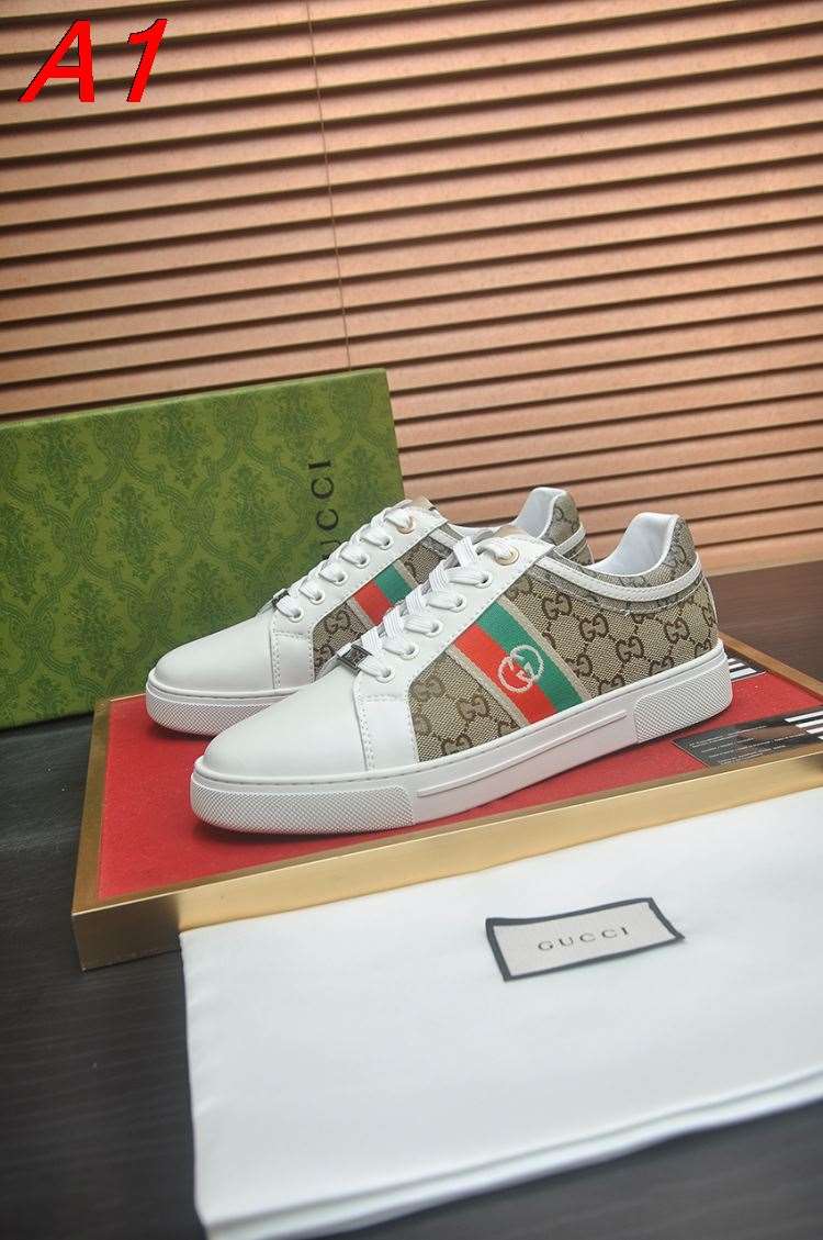 2026新作登場!【Gucci】チャンキースニーカー レザー ロゴ NY ベージュ ストリート