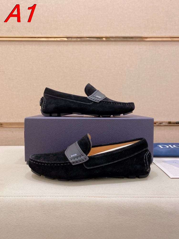 2026入荷【Dior】ローファー スエード 明线装饰 ブラック ビジネス