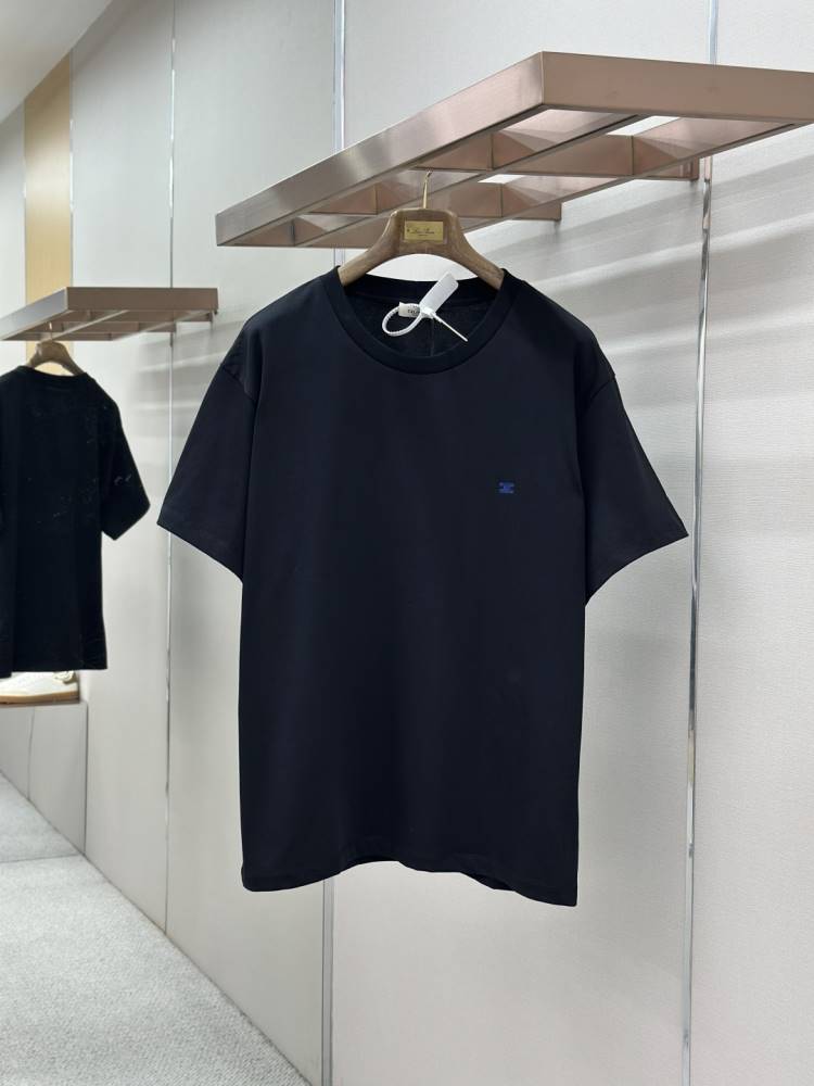 2026 セリーヌ 夏限定 刺繍カラーブロック クルーネック半袖Tシャツ きめ細かく柔らかな肌触り ブランド コピー