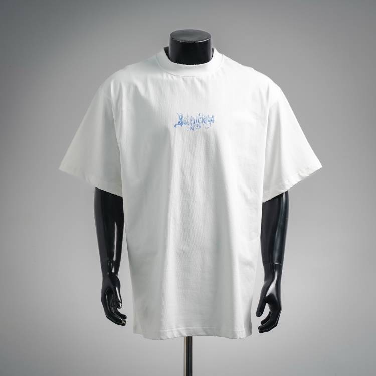 2026 バレンシアガ 夏新着 サンスクリットプリント クルーネック半袖Tシャツ デイリービジカジカジュアル ブランド コピー