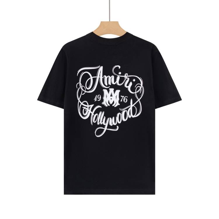 2026 アミリ 夏新着 ベーシック クルーネック半袖Tシャツ ゆったりドロップショルダー ブランド コピー