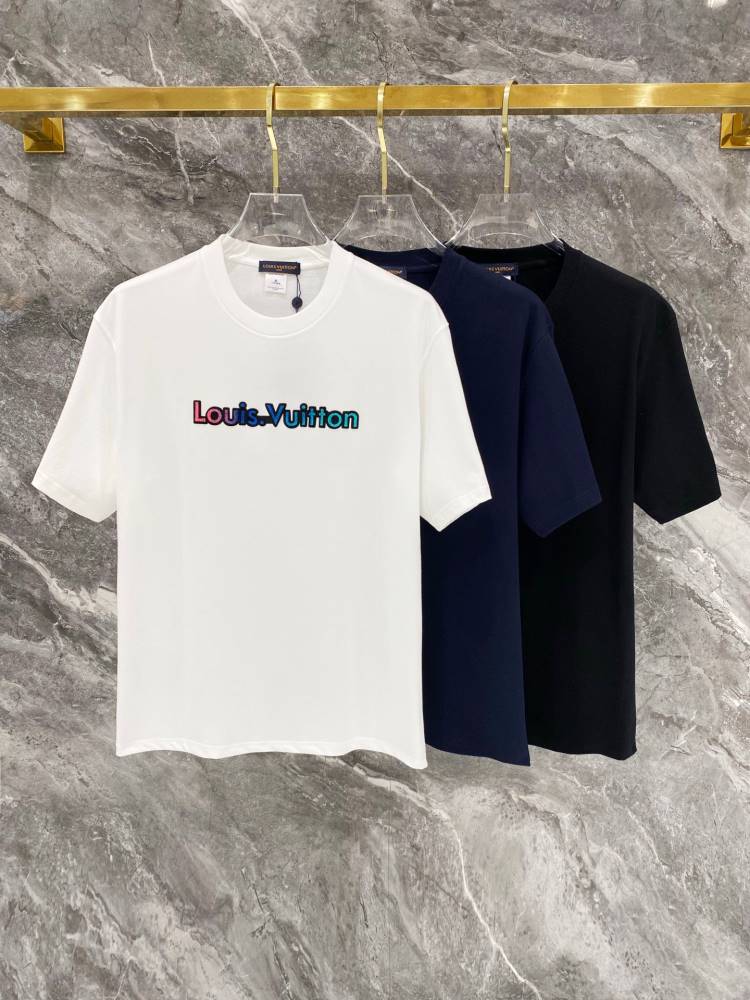 2026 ルイヴィトン 夏先行販売 ハイエンドカスタム クルーネック半袖Tシャツ 柔らか肌触り型崩れなし ベーシック ブランド コピー