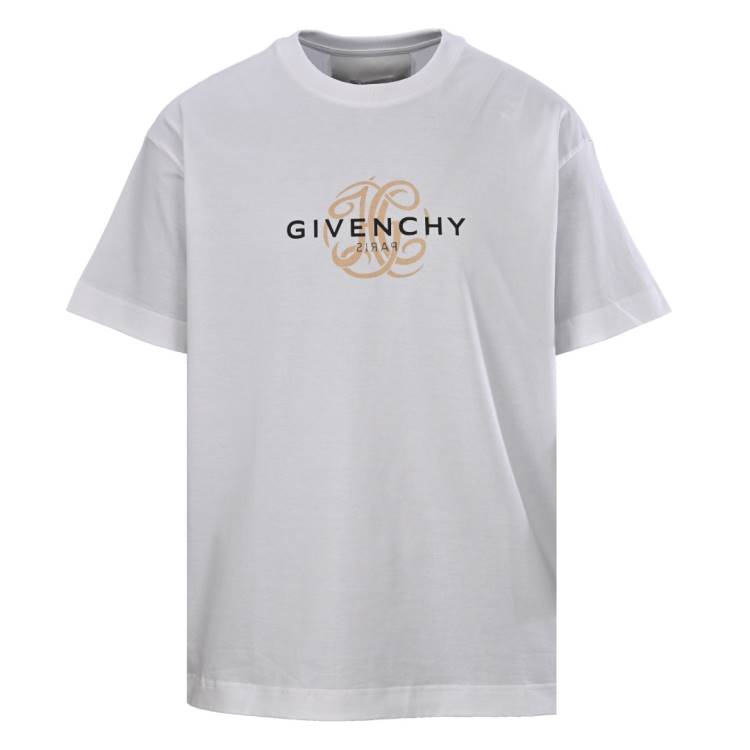 2026 ジバンシィ 夏新着 リバースレタープリント クルーネック半袖Tシャツ 洗濯耐久性抜群 ブランド コピー
