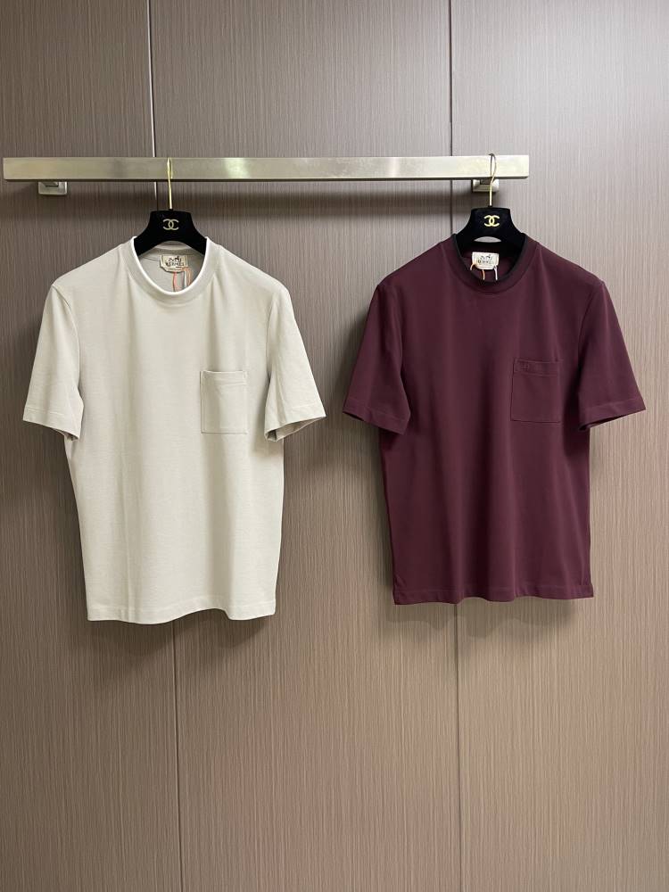 2026 エルメス 夏限定 刺繍グラデーション クルーネック半袖Tシャツ デイリービジカジカジュアル ブランド コピー