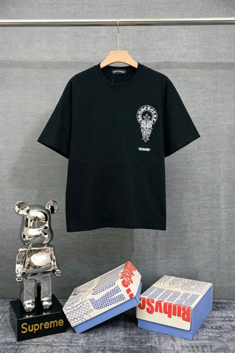 2026 クロムハーツ 夏新着 ラグジュアリー クルーネック半袖Tシャツ 欧州サイズ大きめ 柔らか肌触り型 ブランド コピー