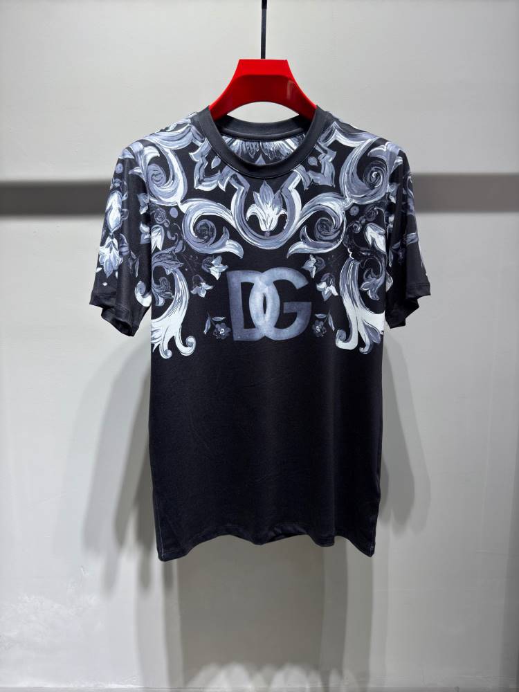 2026 ドルチェ&ガッバーナ 夏新着 シルケットコットン クルーネック半袖Tシャツ リラックスオーバーシルエット ブランド コピー