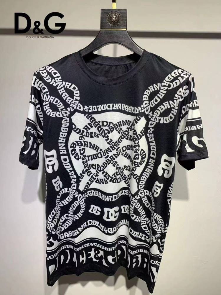 2026 ドルチェ&ガッバーナ 夏新着 シルケットヴィンテージ クルーネック半袖Tシャツ ゆったりドロップショルダ ブランド コピー