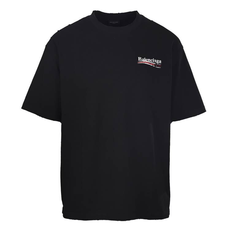 2026 バレンシアガ 夏ニュー ヴィンテージウォッシュプリント クルーネック半袖Tシャツ きめ細かく柔ら ブランド コピー