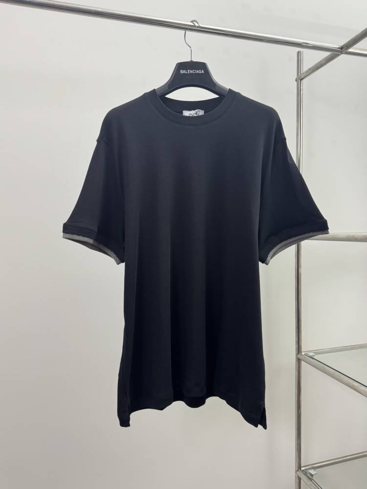 2026 エルメス 夏新着 サドルダブルレイヤー设计 クルーネックTシャツ ゆったりドロップショルダー ブランド コピー