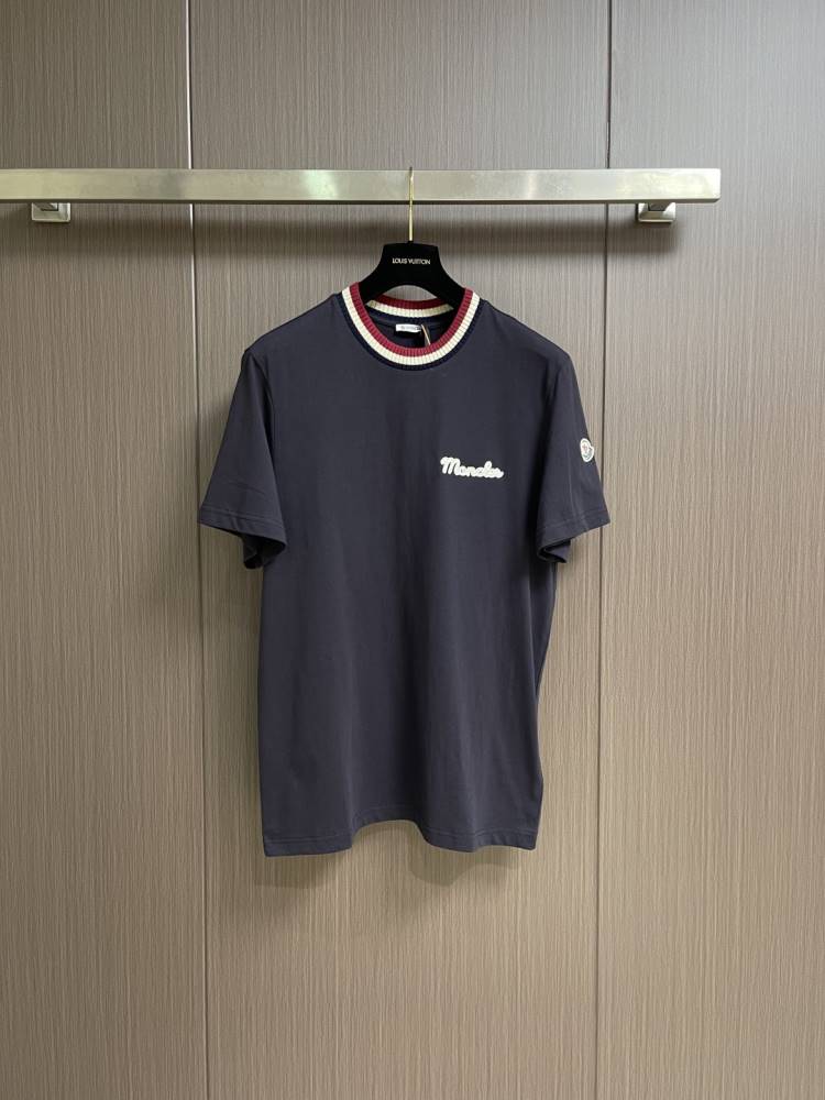 2026 モンクレール 夏新着 刺繍ロゴ クルーネック半袖Tシャツ デイリービジカジカジュアル ブランド コピー