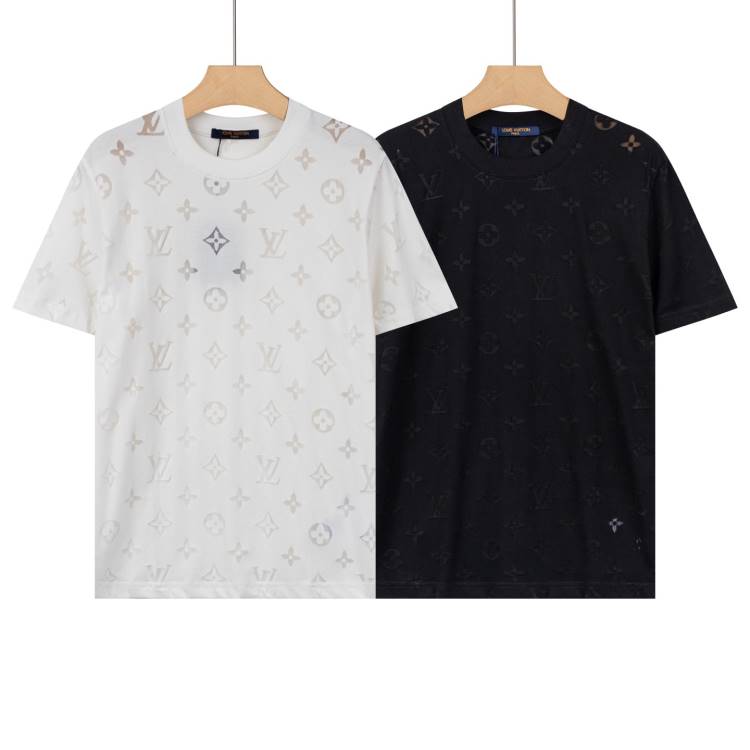 2026 ルイヴィトン 夏コーデ クルーネック半袖Tシャツ ゆったりドロップショルダー ビジカジ デイリー ブランド コピー