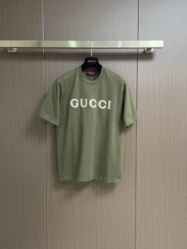 2026 グッチ 夏新着 ヤシの木刺繍 クルーネック半袖Tシャツ 柔らか肌触り型崩れなし ブランド コピー
