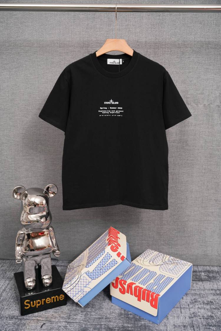 2026 ストーン・イズドリー 夏新着 クルーネック半袖Tシャツ オーバーサイズ ゆったりドロップショルダー デイリー ブランド コピー