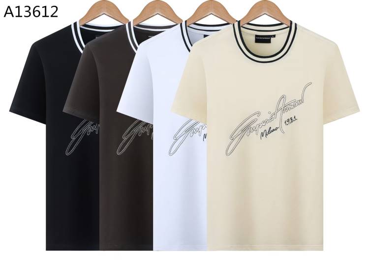 2026 アルマーニ 夏新着 ヴィンテージ クルーネック半袖Tシャツ デイリービジカジカジュアル ブランド コピー