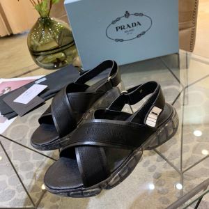 2020春夏の大注目トレンド 春夏シンプルファッションでOK プラダ PRADA サンダル 2色可選