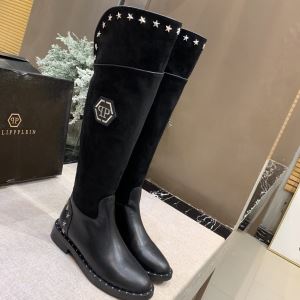最新トレンドコーデおすすめ レザーブーツ 機能性が良くブランド新品 フィリッププレイン PHILIPP PLEIN 20202020秋冬のファッション