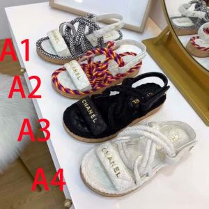 流行ファッション 大人の可愛さを引き立て シャネル CHANEL サンダル 4色可選