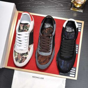 MONCLERコピー 芸能人 シューズ メンズファション モンクレール カモフラ レザー スニーカー 履き心地抜群 迷彩