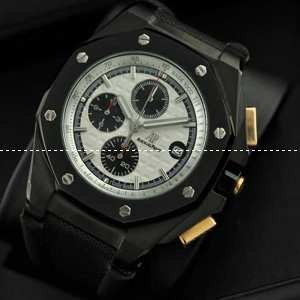 Audemars Piguetオーデマピゲ メンズ腕時計 日本製クオーツ 6針クロノグラフ ブラック